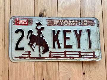 1980 Wyoming Vanity License Plate
