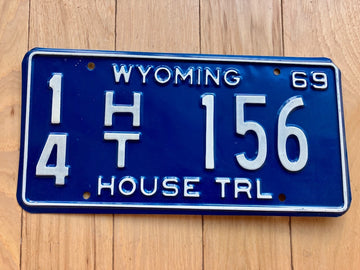 1969 Wyoming House Trailer License Plate