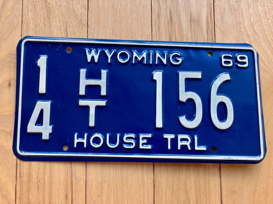 1969 Wyoming House Trailer License Plate
