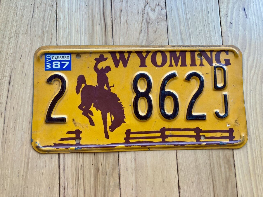 1987 Wyoming License Plate