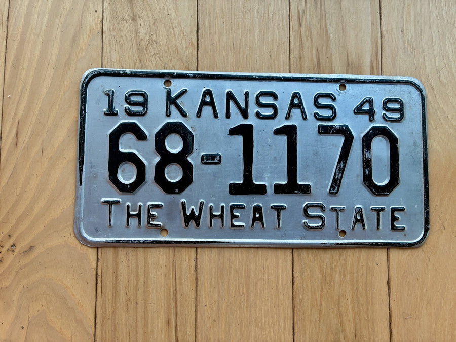 1949 Kansas License Plate