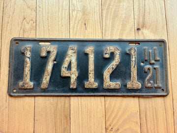 1921 Illinois License Plate