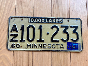 1961 Minnesota License Plate