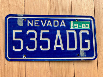 1983 Nevada License Plate