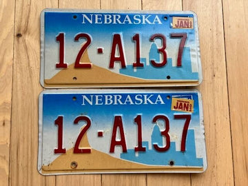 Pair of 2002 Nebraska License Plates