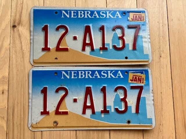 Pair of 2002 Nebraska License Plates