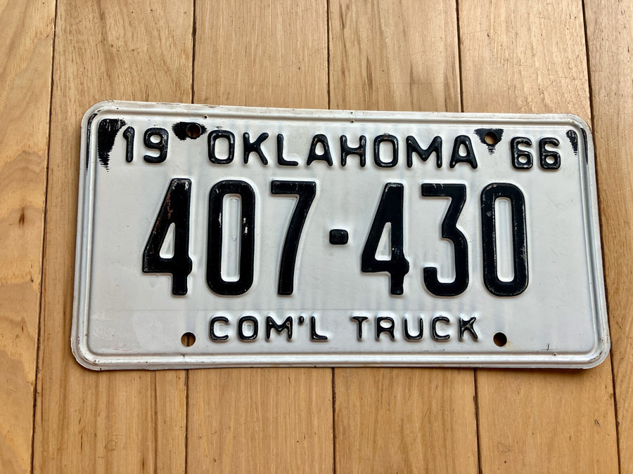 1966 Oklahoma Commercial Truck License Plate