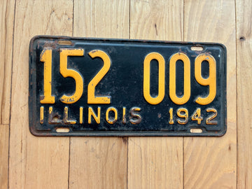 1942 Illinois License Plate