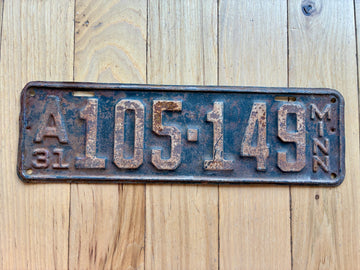 1931 Minnesota License Plate