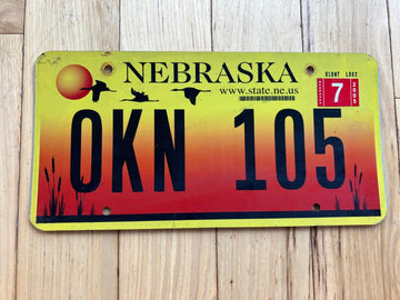 2005 Flat Nebraska License Plate