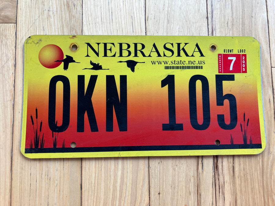 2005 Flat Nebraska License Plate