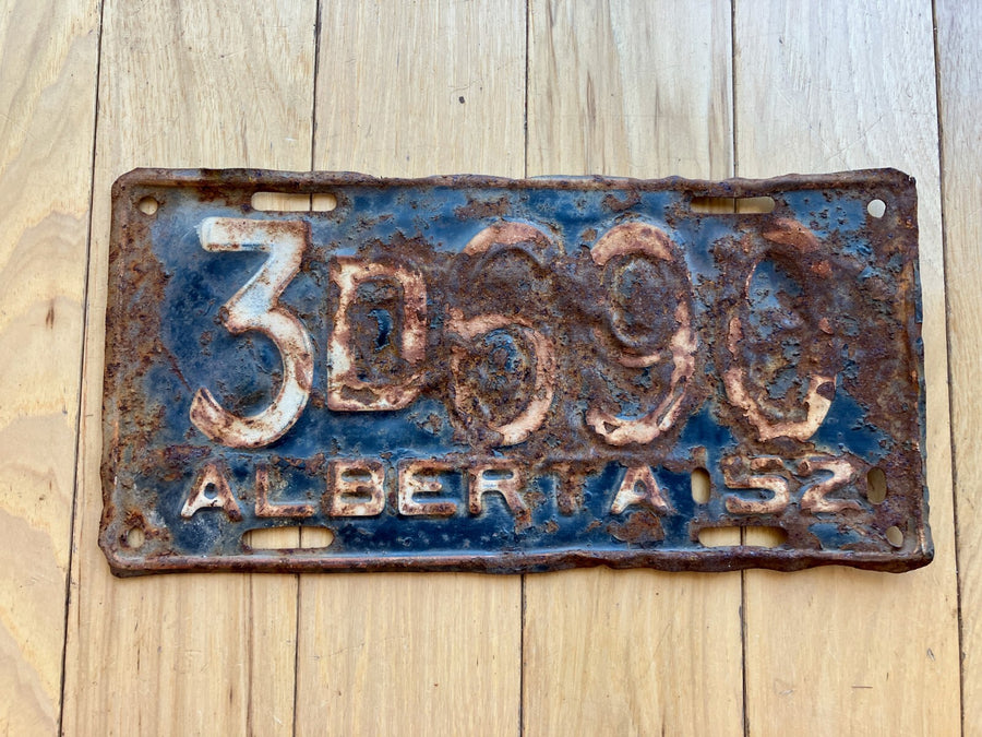 1952 Alberta License Plate