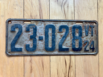 1924 Vermont License Plate