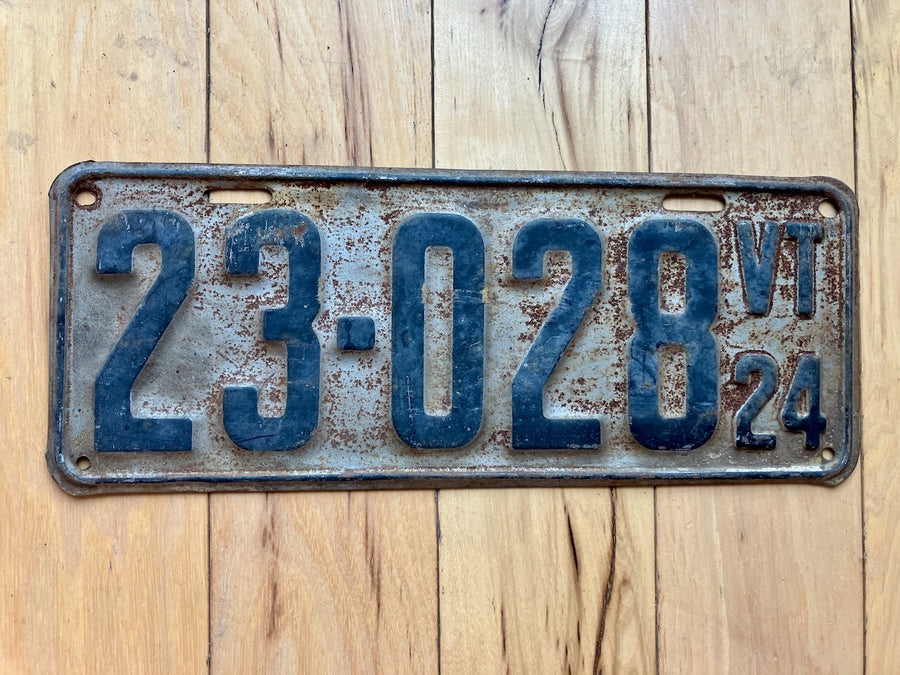 1924 Vermont License Plate