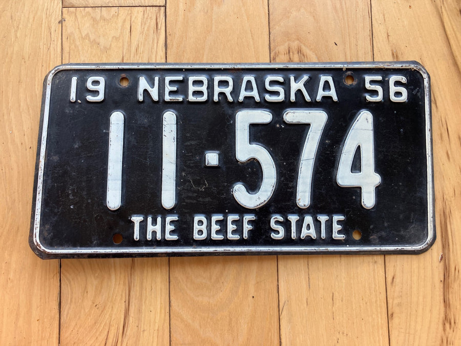 1956 Nebraska License Plate