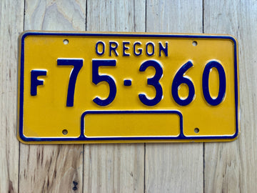 1974 Oregon Farm Truck License Plate