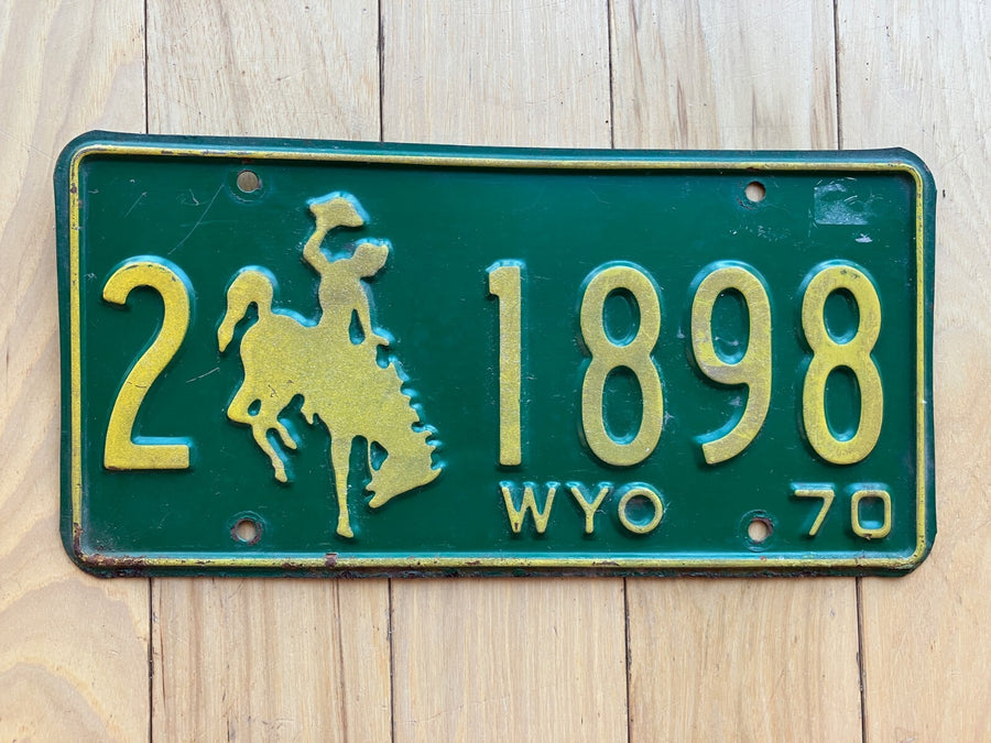 1970 Wyoming License Plate