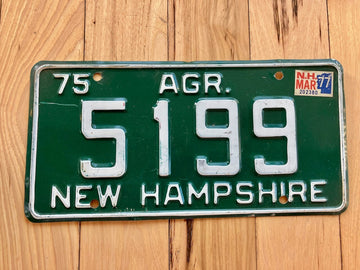 1975/1977 New Hampshire AGR License Plate
