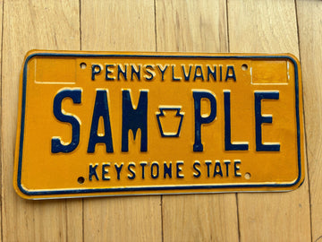 1977 Pennsylvania Sample License Plate