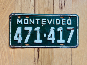 1990s Montevideo Uruguay License Plate
