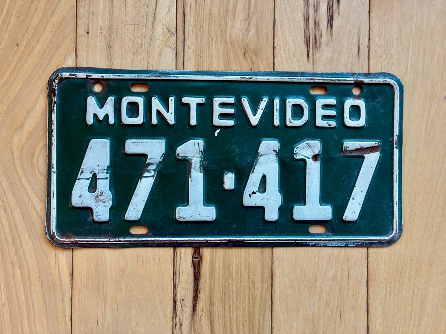 1990s Montevideo Uruguay License Plate