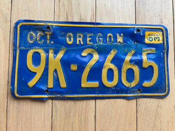 1963 Oregon License Plate