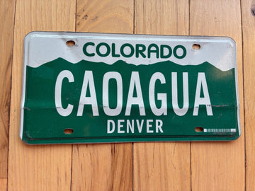 2019 Colorado Vanity License Plate - CAOAGUA