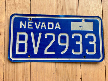 1980s Nevada License Plate
