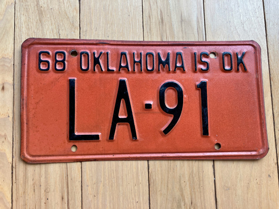 1968 Oklahoma License Plate