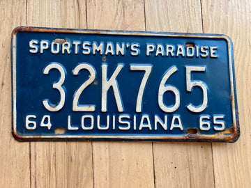 1964/ 1965 Louisiana License Plate