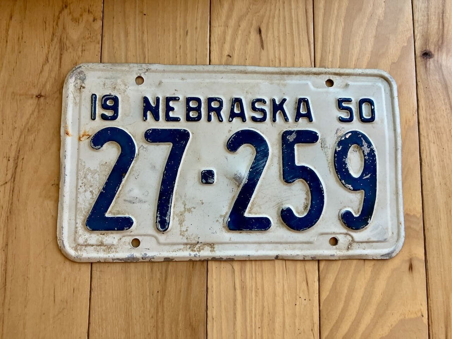 1950 Nebraska License Plate