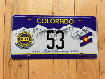 2004 Colorado ALPCA Booster License Plate