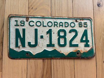 1965 Colorado License Plate