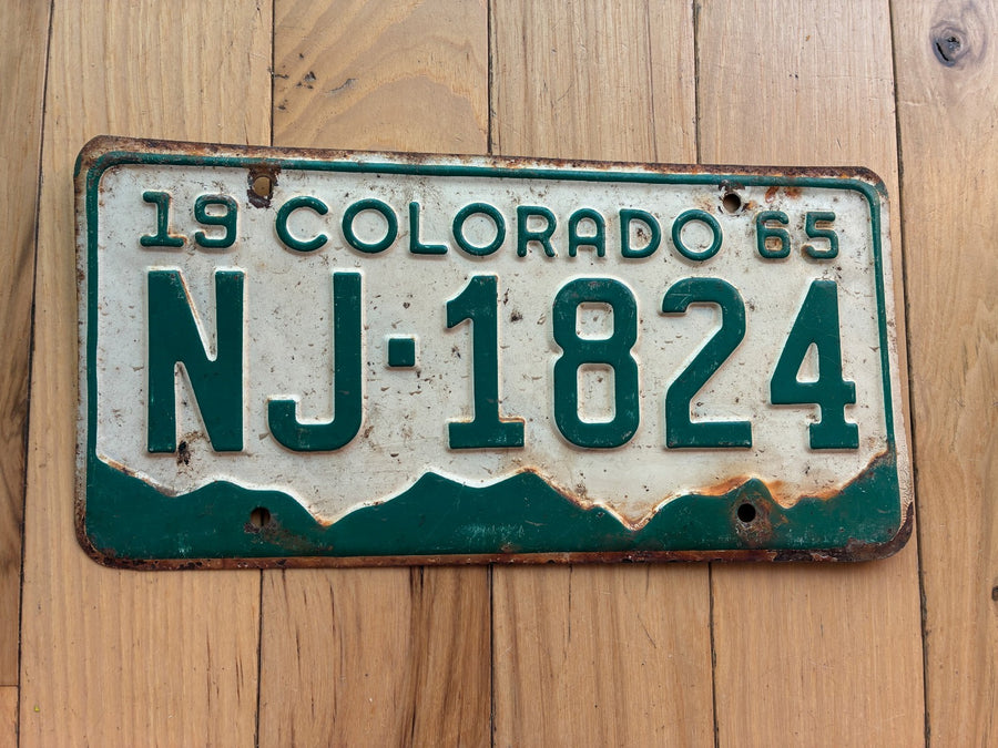 1965 Colorado License Plate