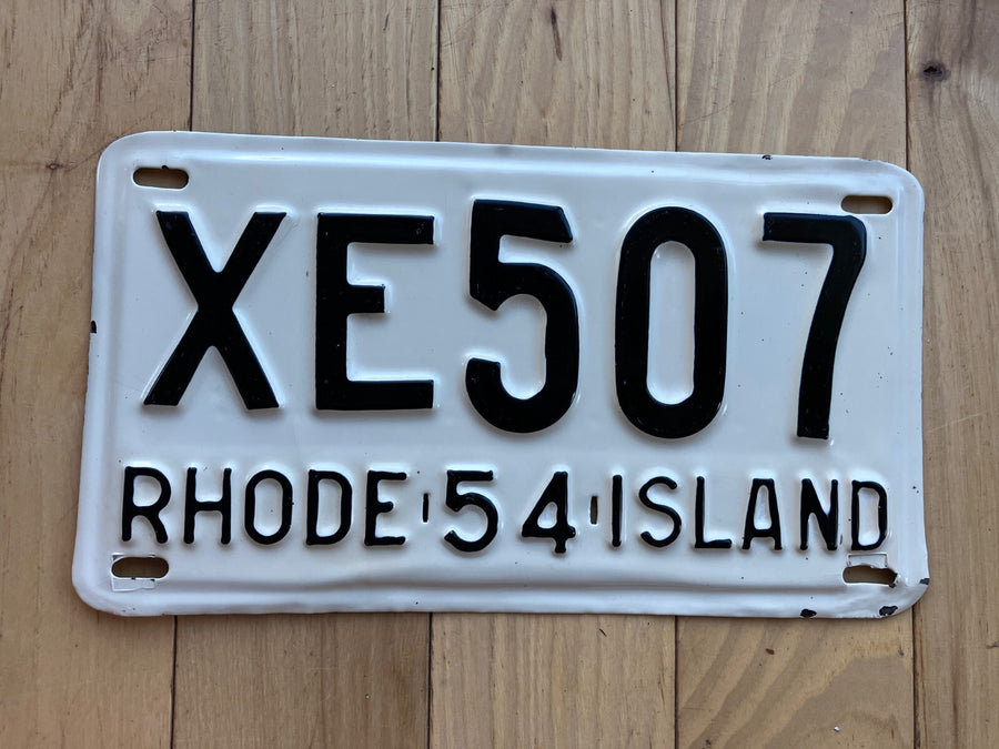 1954 Rhode Island Repainted License Plate