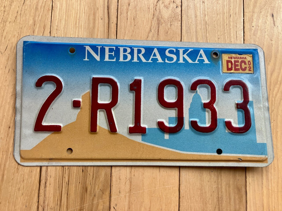 2002 Nebraska License Plate