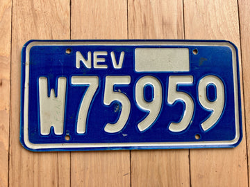 1980s Nevada License Plate