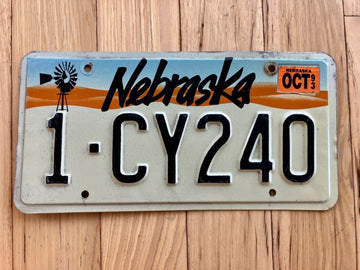 1993 Nebraska License Plate