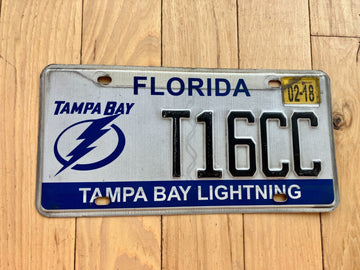2018 Florida Tampa Bay Lightning License Plate