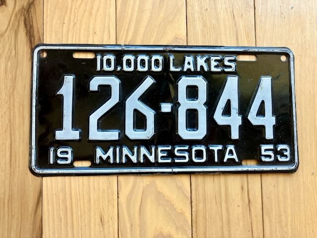 1953 Minnesota License Plate