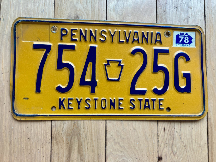 1978 Pennsylvania License Plate