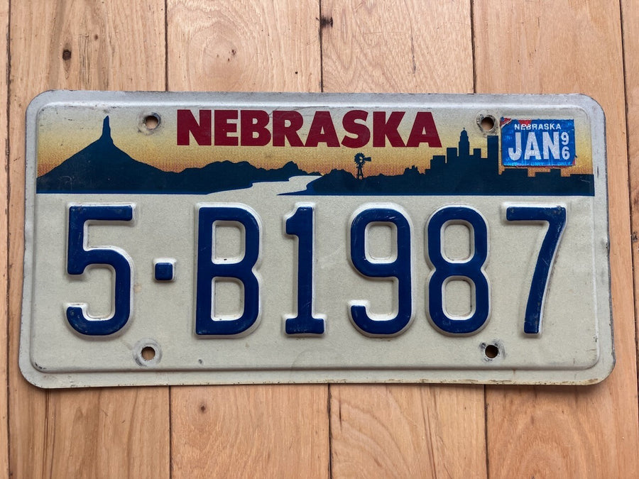 1996 Nebraska License Plate