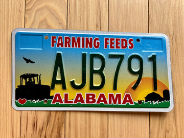 2003 to 2009 Alabama Farming Feeds License Plate