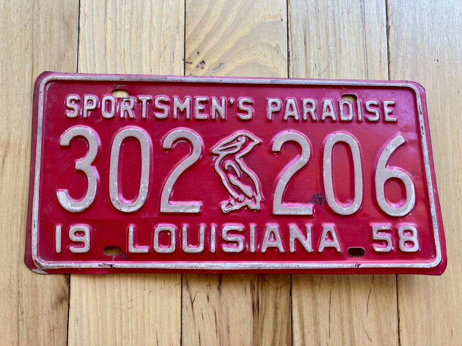 1958 Louisiana License Plate