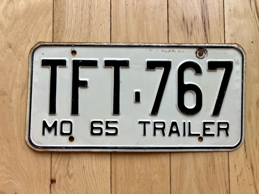 1965 Missouri Trailer License Plate