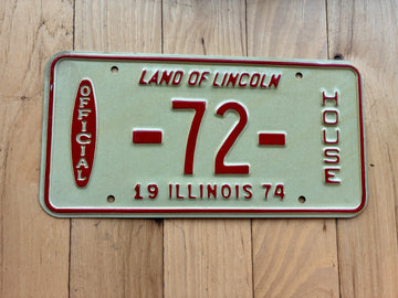 1974 Illinois State House License Plate
