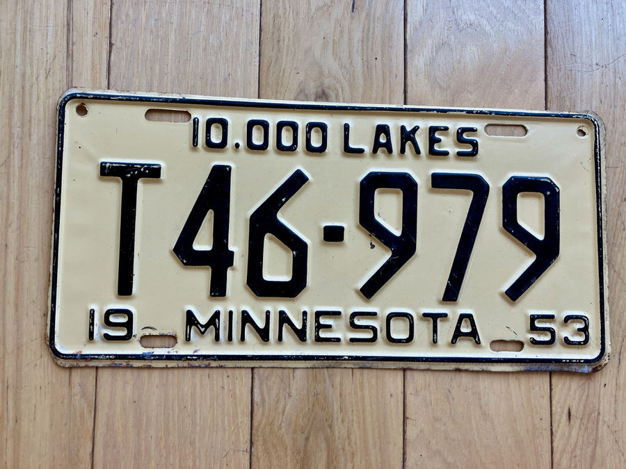 1953 Minnesota License Plate