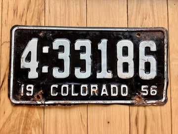 1956 Colorado License Plate