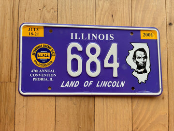2001 Illinois 47th Annual ALPCA Convention Peoria Special Event License Plate