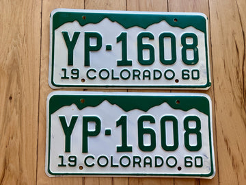 Pair of 1960 Colorado License Plates